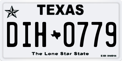 TX license plate DIH0779