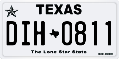 TX license plate DIH0811