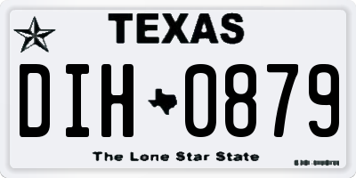 TX license plate DIH0879