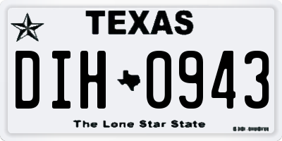 TX license plate DIH0943