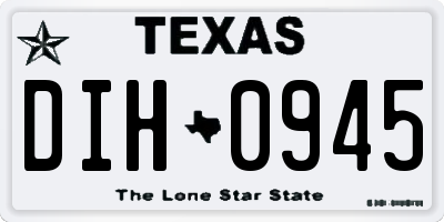 TX license plate DIH0945
