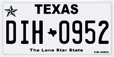 TX license plate DIH0952