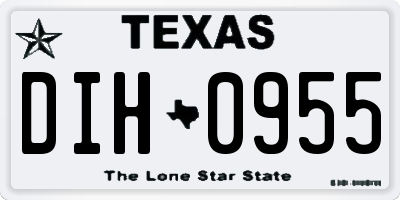 TX license plate DIH0955