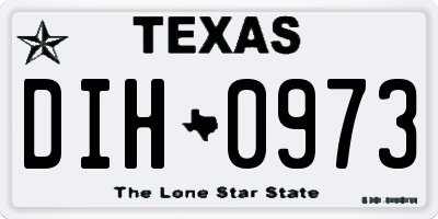TX license plate DIH0973