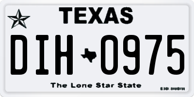 TX license plate DIH0975