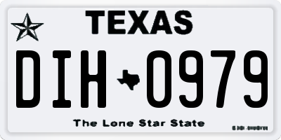 TX license plate DIH0979