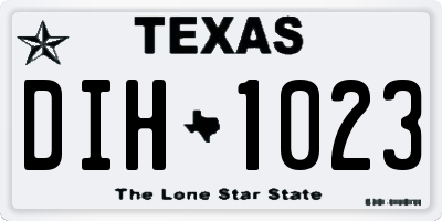 TX license plate DIH1023
