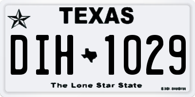 TX license plate DIH1029