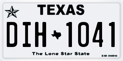 TX license plate DIH1041
