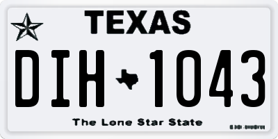 TX license plate DIH1043