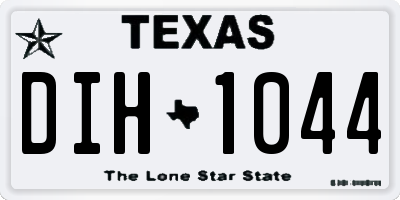 TX license plate DIH1044