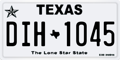 TX license plate DIH1045