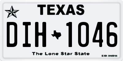TX license plate DIH1046