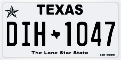 TX license plate DIH1047
