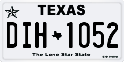 TX license plate DIH1052