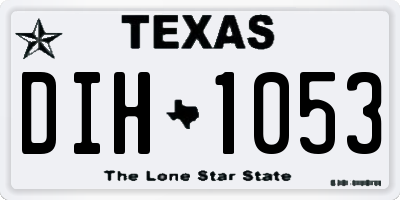 TX license plate DIH1053