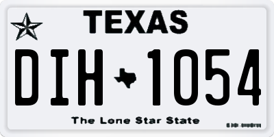 TX license plate DIH1054