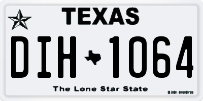 TX license plate DIH1064