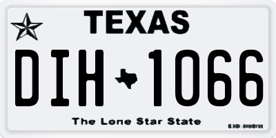 TX license plate DIH1066
