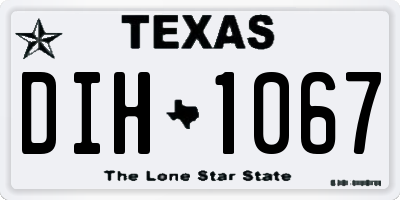 TX license plate DIH1067