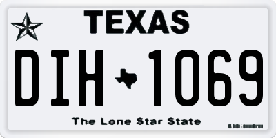 TX license plate DIH1069