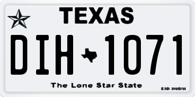 TX license plate DIH1071