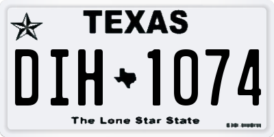 TX license plate DIH1074