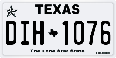 TX license plate DIH1076