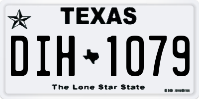 TX license plate DIH1079