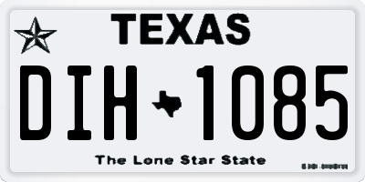 TX license plate DIH1085