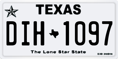TX license plate DIH1097