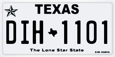 TX license plate DIH1101