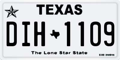TX license plate DIH1109