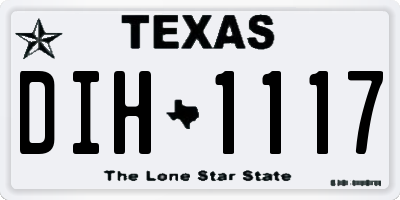 TX license plate DIH1117