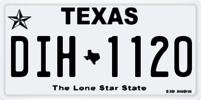 TX license plate DIH1120