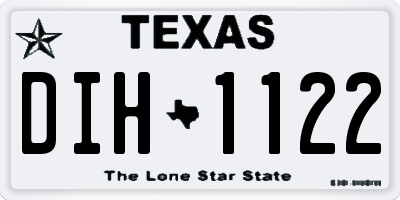 TX license plate DIH1122