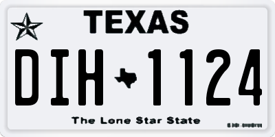 TX license plate DIH1124