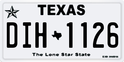 TX license plate DIH1126