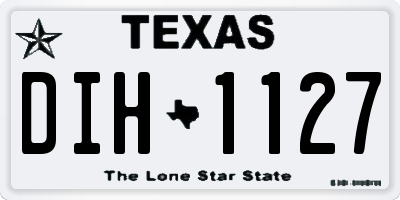 TX license plate DIH1127