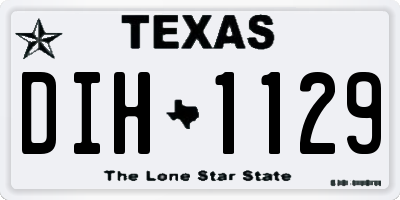 TX license plate DIH1129