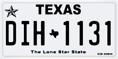 TX license plate DIH1131
