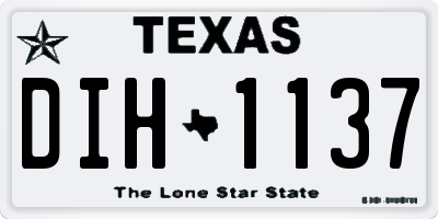 TX license plate DIH1137
