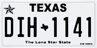 TX license plate DIH1141