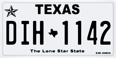 TX license plate DIH1142