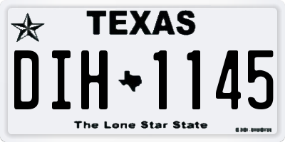 TX license plate DIH1145