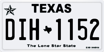 TX license plate DIH1152