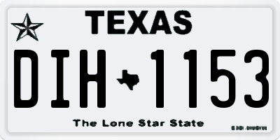 TX license plate DIH1153