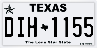 TX license plate DIH1155