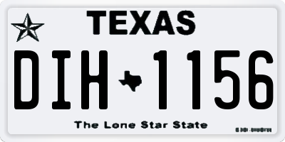 TX license plate DIH1156