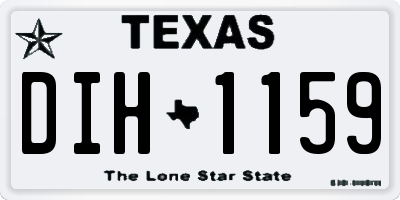 TX license plate DIH1159